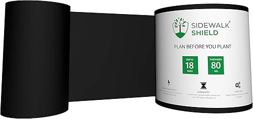 Sidewalk Shield - Barrera de control de raíces de árbol (servicio estándar 18 pulgadas de profundidad, 25 pies)