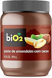 Pasta de Amendoim com Cacau biO2 900 g, Vegana e sem Glúten
