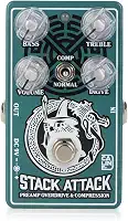 Caline Cp-509 Stack Attack Preamp Overdrive e Pedal de Compressor True Bypass Em Liga de Alumínio