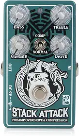 Caline Cp-509 Stack Attack Preamp Overdrive e Pedal de Compressor True Bypass Em Liga de Alumínio
