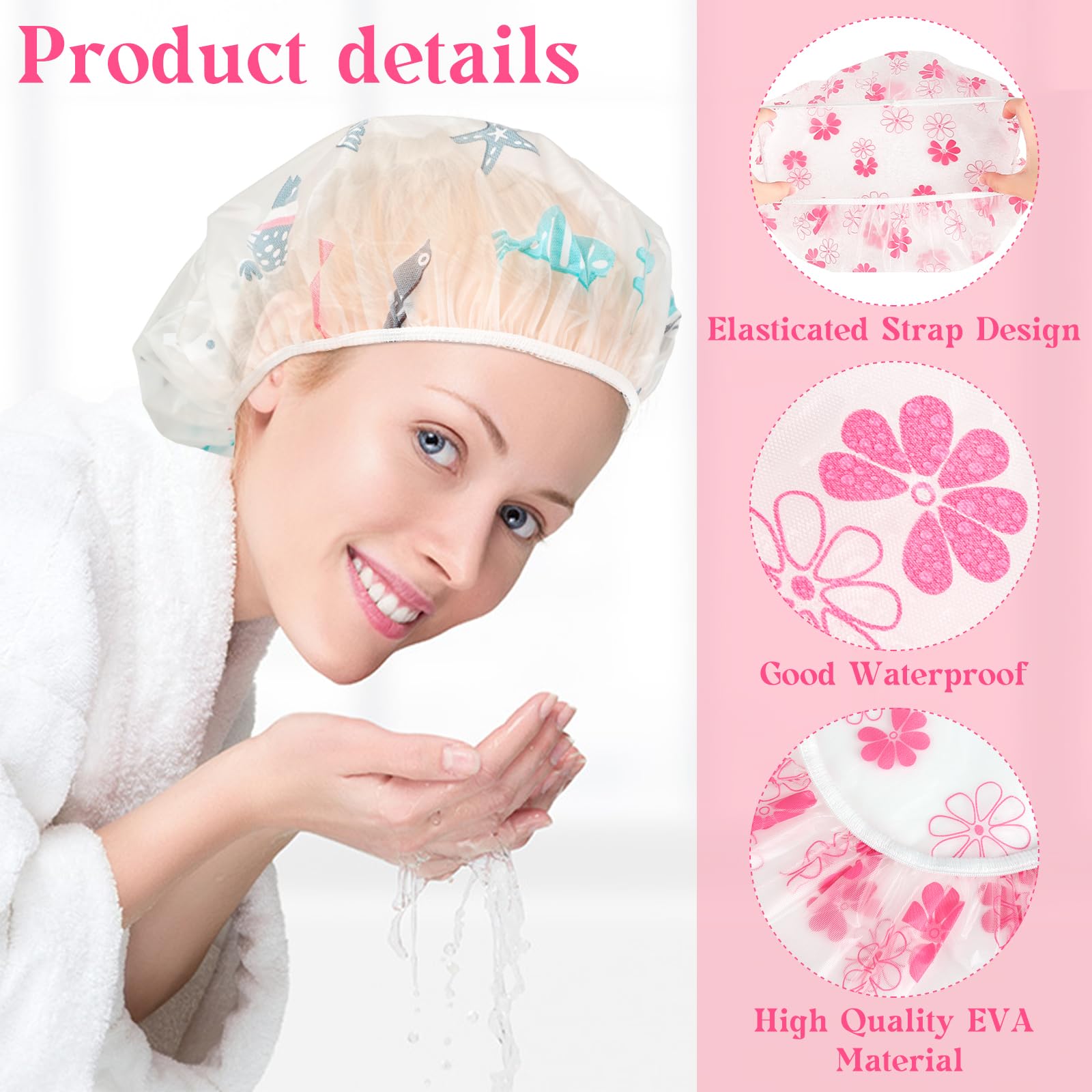 Cuffia da doccia Scudo Testa da bagno regolabile Cappello Shampoo Visiera Cuffia Morbida protezione per il lavaggio dei capelli senza BPA per la protezione degli occhi dell'orecchio della testa  15