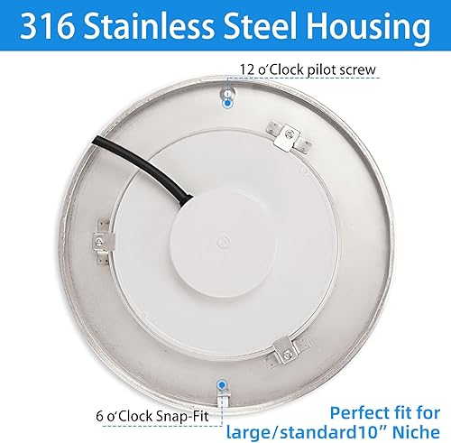 Miniatura 6 de Mopzlink Luces LED para piscina con control de aplicación y control remoto, luces sumergibles subacuáticas RGB regulables de 20 W, luz de piscina