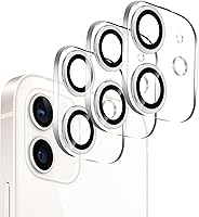 Vista 1 de 3 Pack Tempered Glass Camera Lens Protector for iPhone 12 6.1", Ultra HD, 9H Hardness, Anti-Scratch, Case Friendly, Easy to Install
