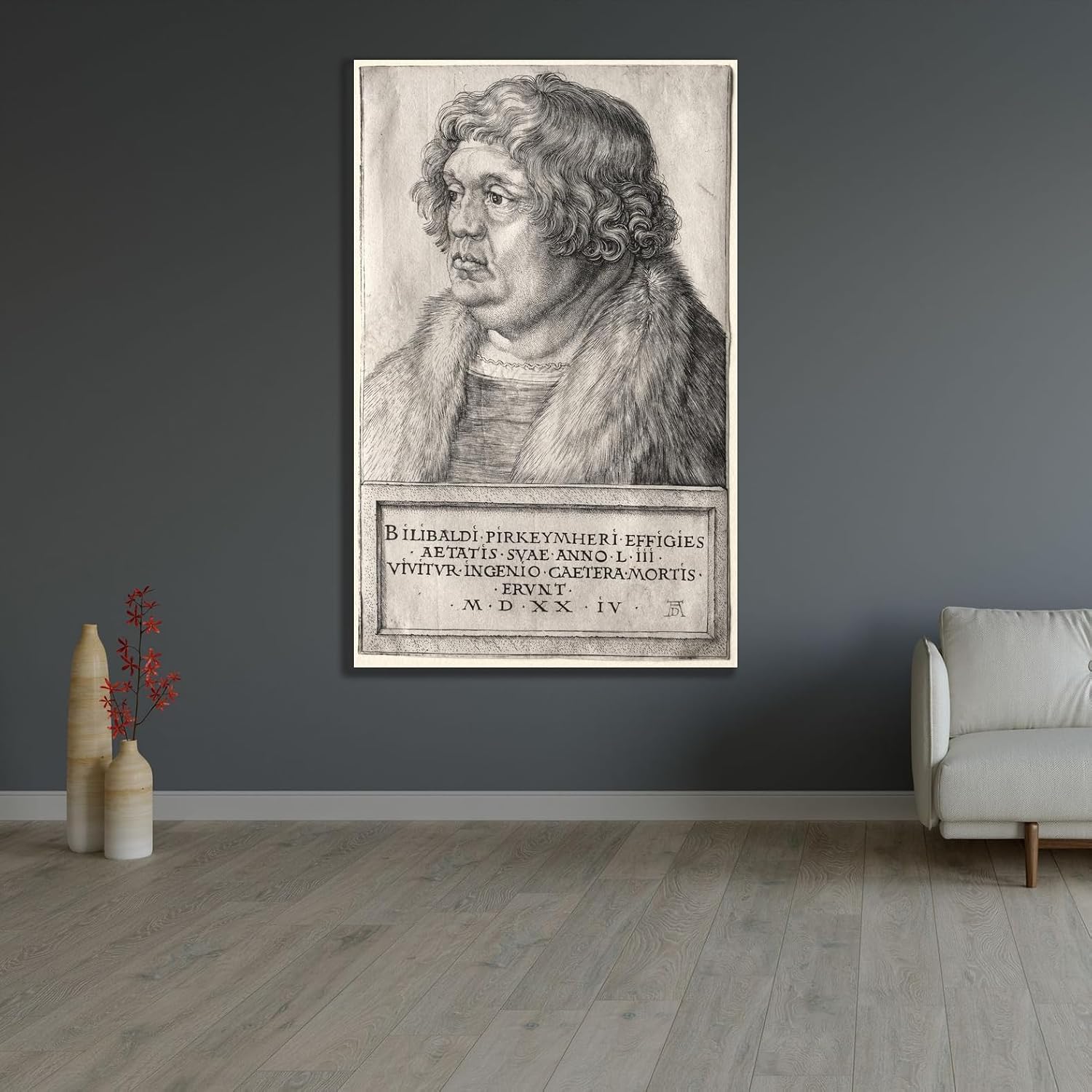 ArtDirect Willibald Pirkheimer (1524) Unframed Art Print Giclee Poster by Albrecht Dürer - Ready for Framing with Customization Sizes 6x10, 9x14, 13x20, 23x36, 30x48 and 38x60 inches