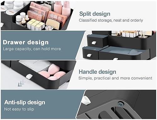 Miniatura 6 de Organizador de perfume de colonia con cajones, almacenamiento de perfumes grandes para encimera, soporte de perfume para colonia, desodorante,