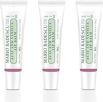 Mario Badescu Moisturizing Lip Balm for Dry Cracked Lips, Infused with Coconut Oil and Shea Butter, Ultra-Nourishing Lip Care Moisturizer for Soft, Smooth and Supple Lips