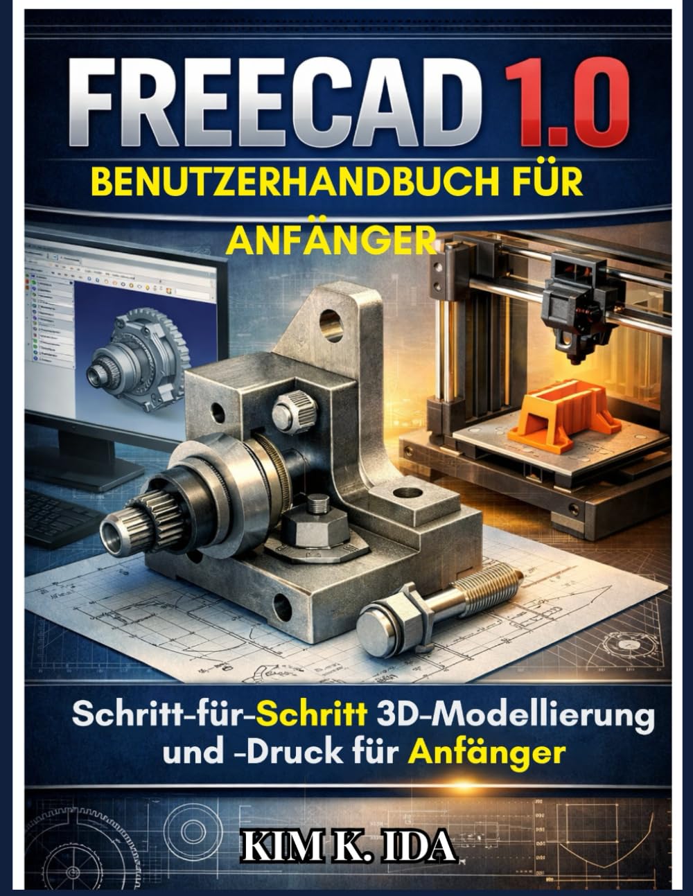 FREECAD 1.0 BENUTZERHANDBUCH FÜR ANFÄNGER: Schritt-für-Schritt 3D-Modellierung und -Druck für Anfänger