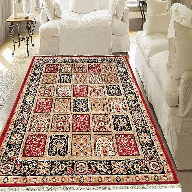 Home Decore - 9x12 Feet Persian Acrylic Carpet for Your Living Room & Drawing Room (270X360 Red Colour)- 9x12Feet-image-1