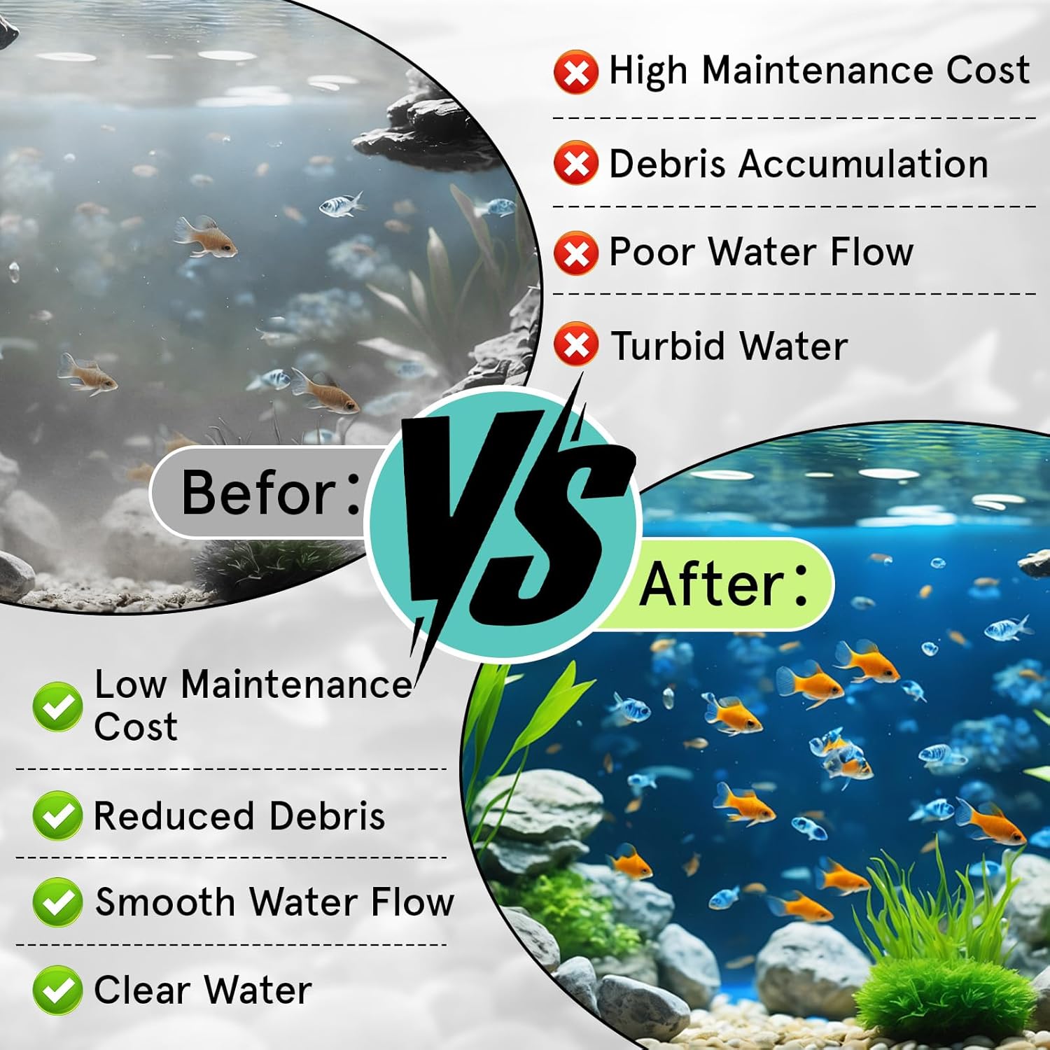 2Pcs 92' 4.45" High Replacement Fleece Roll Compatible with Red Reef 500, High-Efficiency Filtration, Perfect for Reef Aquariums, Effortless to Install & Use
