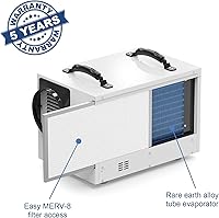 Vista 5 de ALORAIR Deshumidificador Comercial de 120 Pintas para Espacios de Arrastre y Sótanos con Manguera de Drenaje, Deshumidificadores Compactos