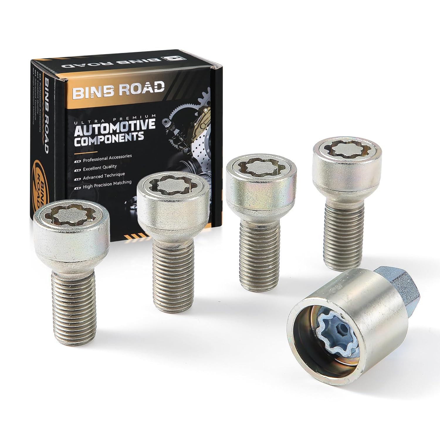 4F0698139B Lockable Wheel Bolt Rim Locks M14 X 1.5 Compatible with Audi A3 A4 A5 A6 Q4 Q5 RS5 RS6