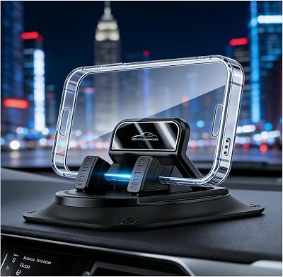 360° Rotatable Car Phone Holder Mount,Anti-Slip Car Dashboard Phone Holder for Best Navigation & Viewing,Universal Cars Phones Mount for Horizontal & Vertical Place