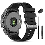 22mm Quickfit Silicone Bands for Garmin tactix 8/Fenix 8 pro AMOLED-47mm/7 Pro/7/6/6 Pro/5/5 Plus,Watch Strap Compatible with Fenix E/Descent G2/G1 Solar/quatix 8/epix Pro/Approach S70 47mm/S62/S60