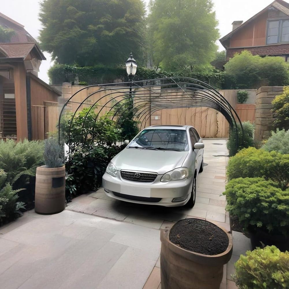 Metal Pergola Arch for Climbing Plants, Freestanding Garden Arbor Trellis, Wedding Ceremony Decoration, Party Archway for Courtyard & Garage, Available in Black, White,