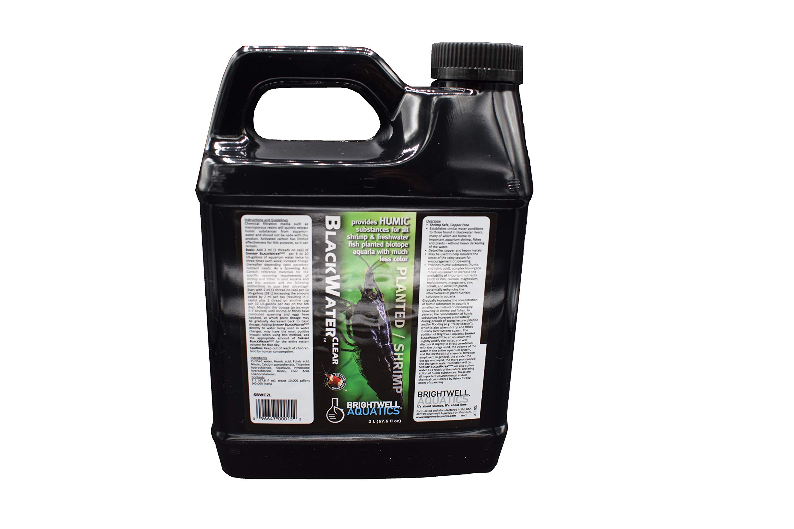 Brightwell Aquatics Blackwater Clear - Humic Substance Liquid for Shrimp and Freshwater Planted Aqua