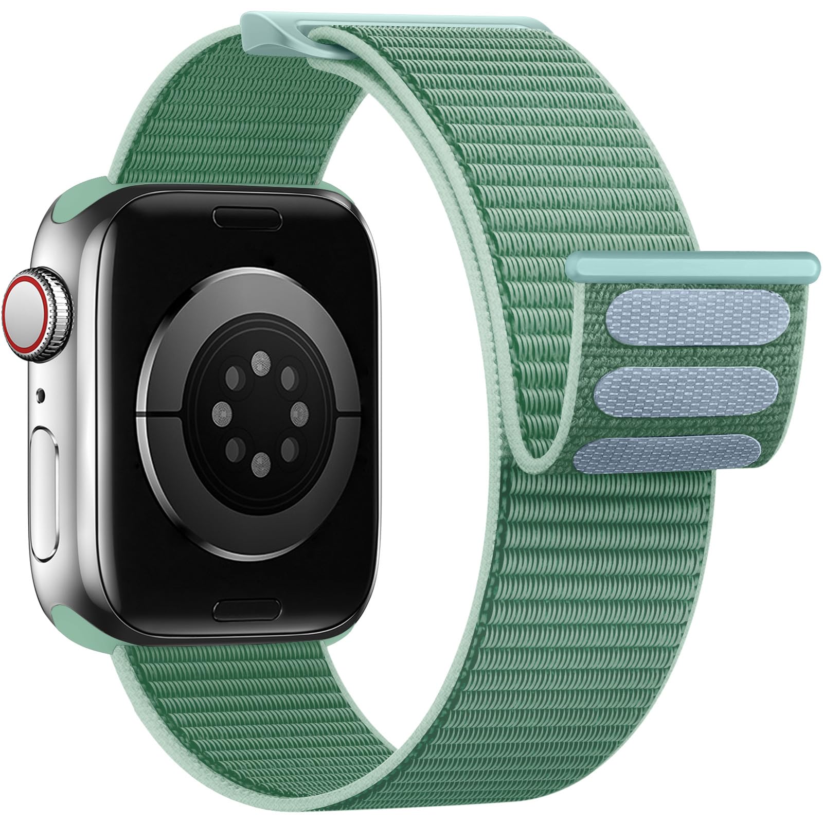 Yoohoo Nylon Straps Compatible with Apple Watch Straps 44mm 45mm 46mm 49mm 42mm(Series 3/2/1)Women Men,Upgraded Soft Nylon Replacement Bands for iWatch Series 11 10 9 8 7 6 5 4 3 2 1 SE3 Ultra3/Black — view 12