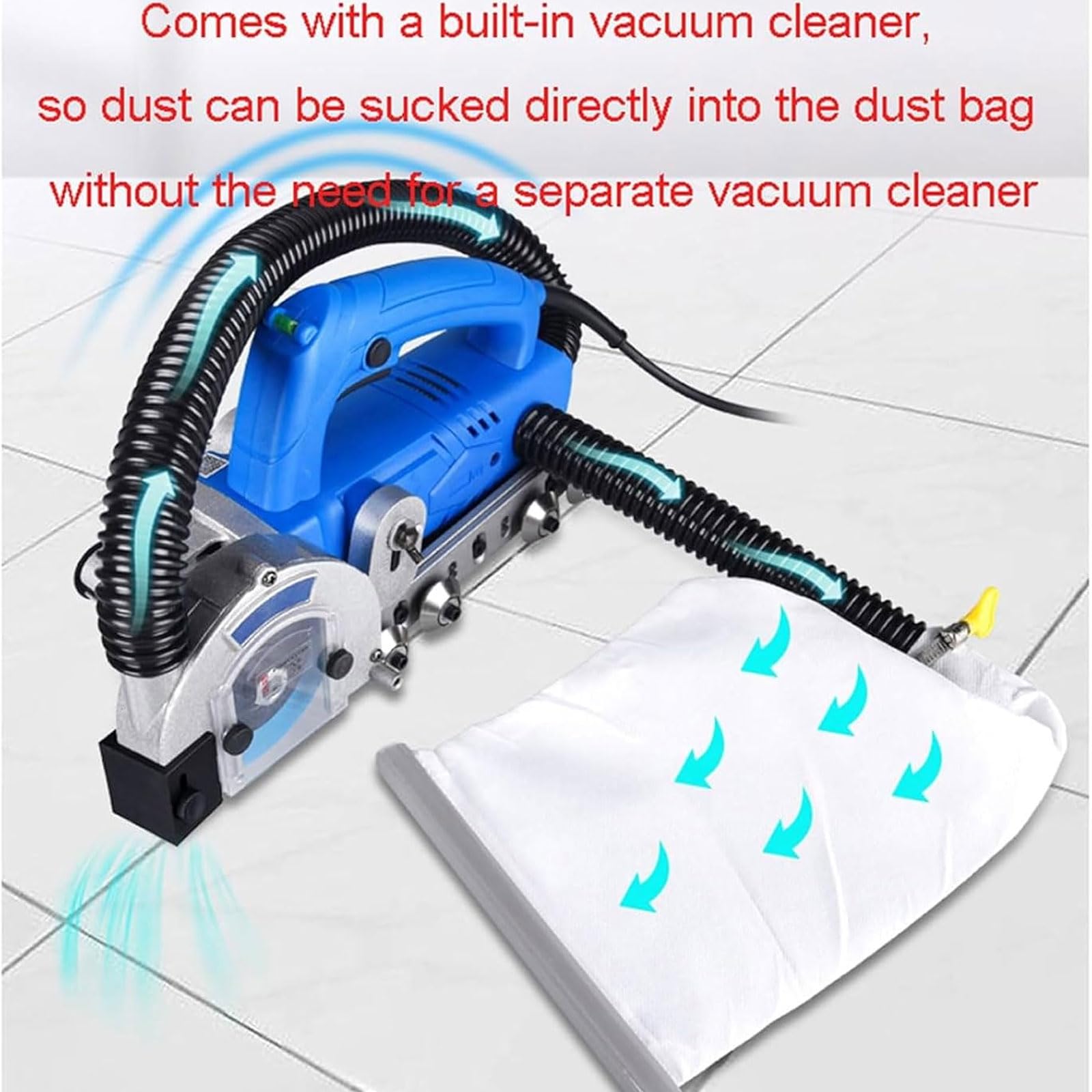 Macchina di Pulizia della Stucco di Piastrelle, detergente per Giunti elettrici 1200W, Macchina autoaspirante 9000RPM per la ristrutturazione della casa e dell'ufficio