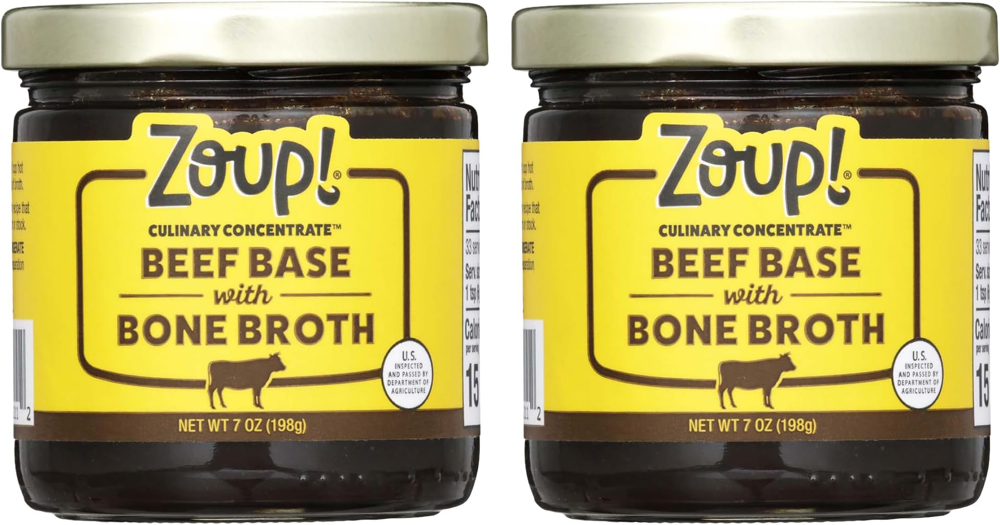 Beef Bone Broth Culinary Concentrate, 2 Pack, 7 Oz Each