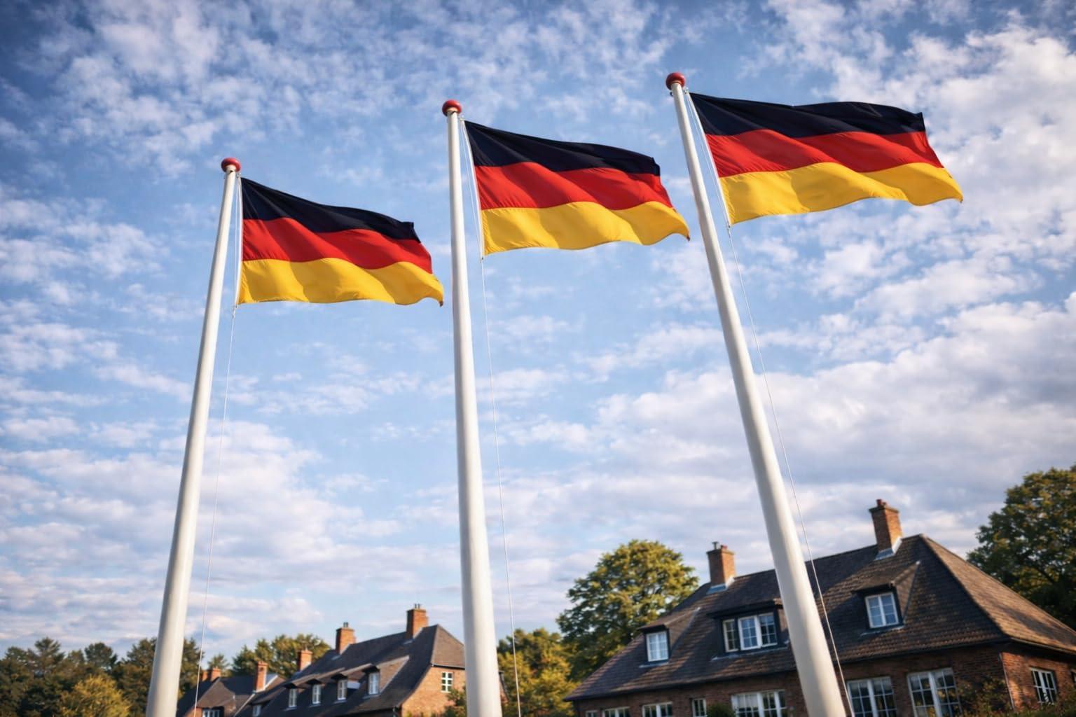Premium Deutschland Flagge 100x150 cm mit Ösen - hochwertiges Schiffsflaggentuch, 160g/m² - sehr lange Haltbarkeit, robust & witterungsbeständig, Deutschlandflagge
