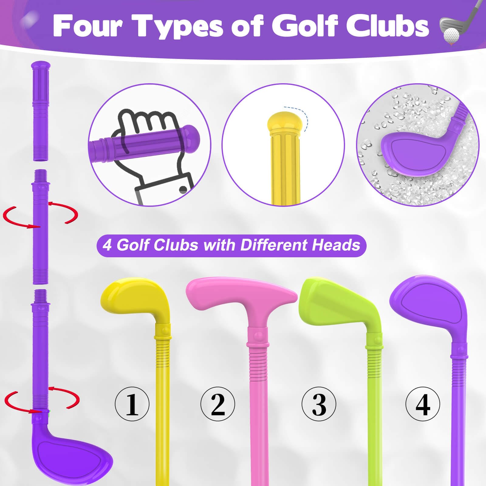 JONEG Toys for 3-8 Year Old Kids: Golf Set Toy for Toddlers Gifts for 3 4 5 6 7 8 9 10 Year Old Boys Girls - Image 4