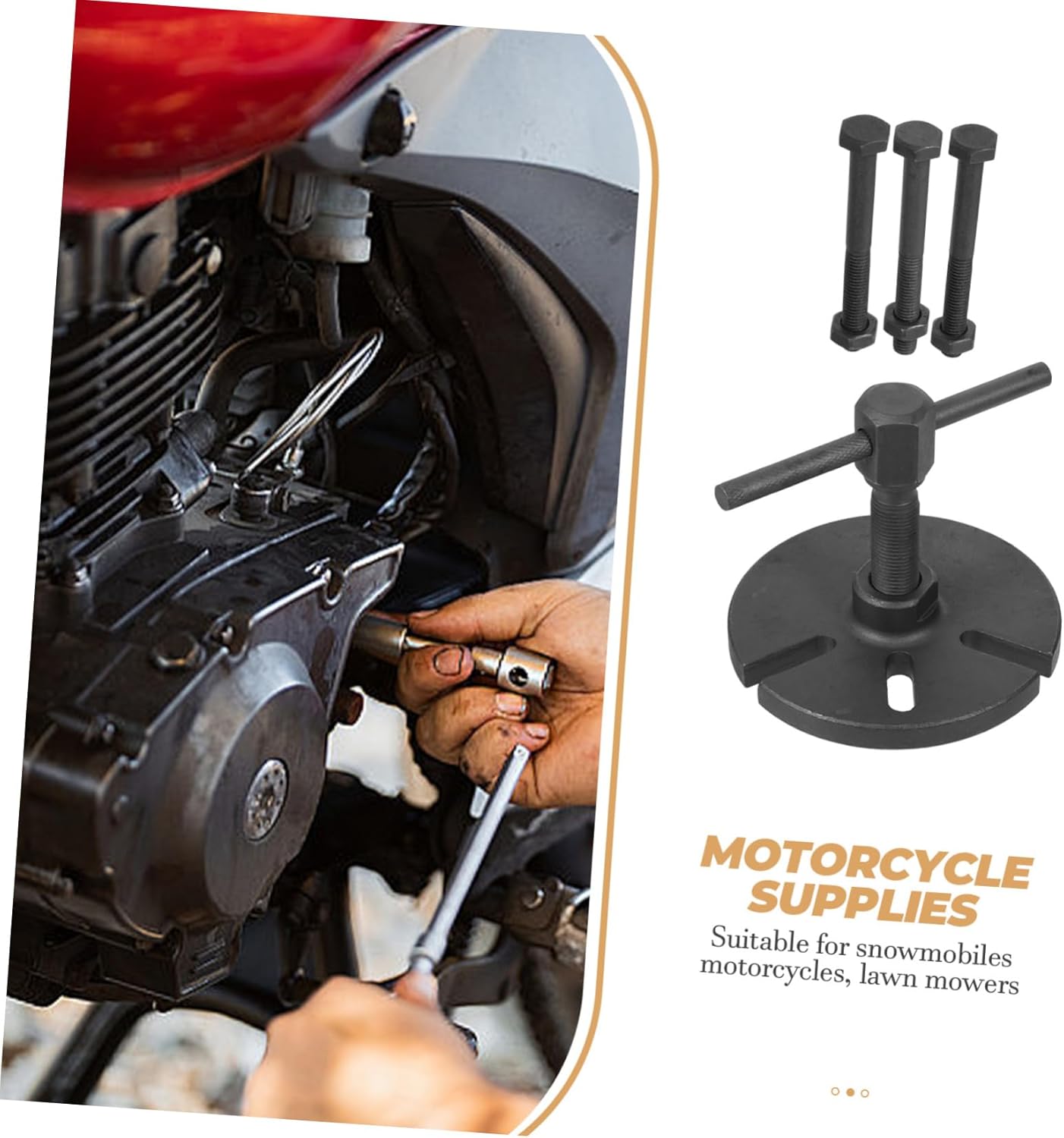 Flywheel Puller Tool for Motorcycle Repair Use Crank Puller for Generators Rotors Compatible with Various Motorcycle Models Brands