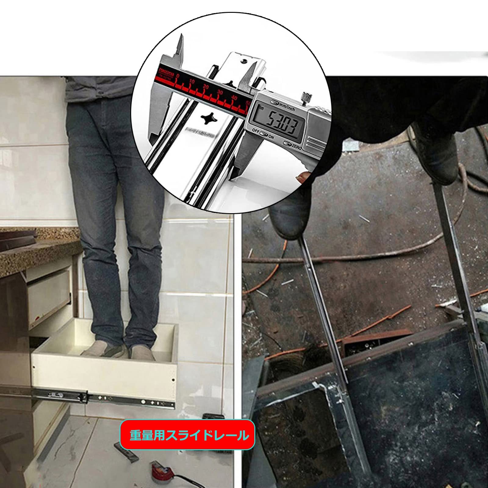 Wytrzymałe prowadnice do szuflad z łożyskami kulkowymi 36 cali – solidne stalowe szyny ślizgowe zapewniają płynną pracę w szafkach przemysłowych i kuchennych, 1 para rozwiązań przesuwnych o szerokości