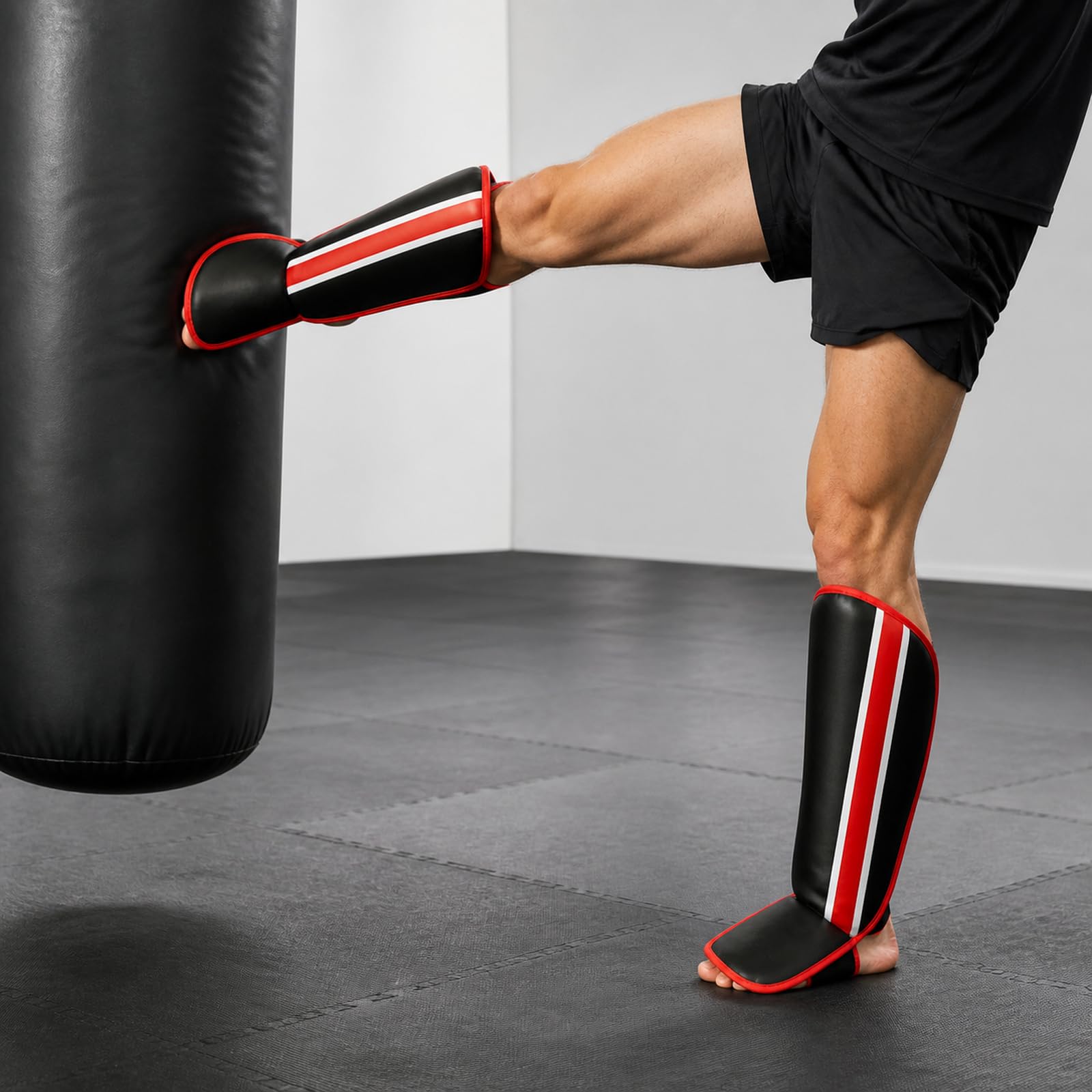 Kickboxing goleni, ochrona cholewki, ochraniacze bokserskie, regulowane, wygodne, oddychające, do taekwondo, kickboxingu, sportów walki i codziennego treningu