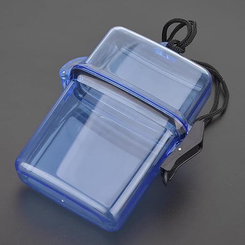 Caja seca pequeña, bolsas secas para barco, bolsa para teléfono, caja de sellado de kayak subacuático transparente de plástico con gancho de cuerda