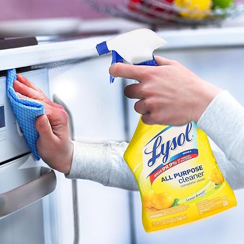 Miniatura 3 de Ezee space 3 Lysl - Spray limpiador multiusos  32 onzas aroma a brisa de limón  Paquete de 3  Limpiador de baño Lysl'  Incluye 5 toallitas prácticas