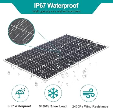Solar Panel Kit Flexible Monocrystalline Solar Panel Module 200W 20A 12V/24V Solar Charge Controller Solar Cable for Yacht,Boat,Off-Grid System,Camping,Balcony,Solar System,RV