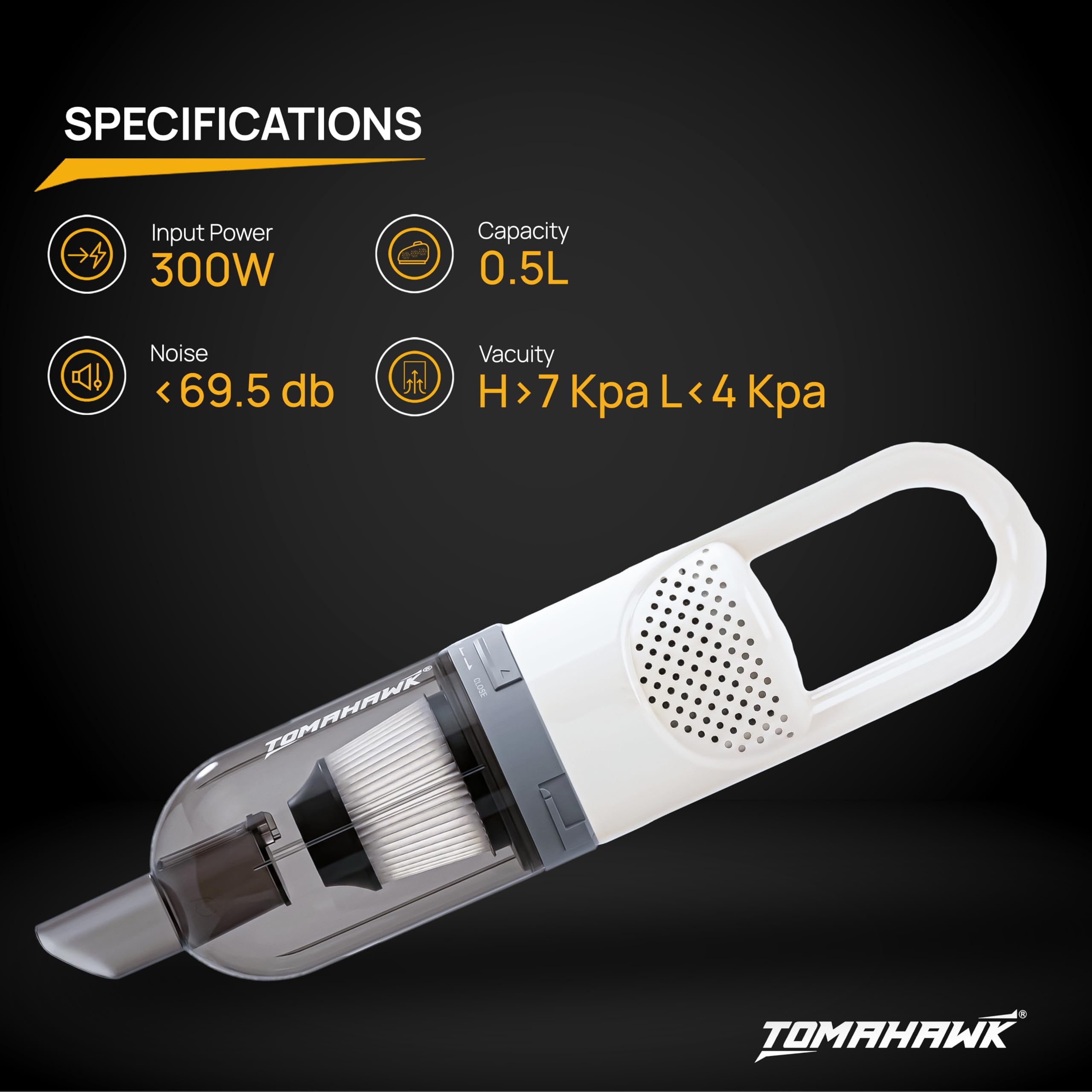 Tomahawk TCV-360 Cordless Vacuum - Powerful & Quiet -2 Tomahawk TCV-360 Cordless Vacuum - Powerful & Quiet -2