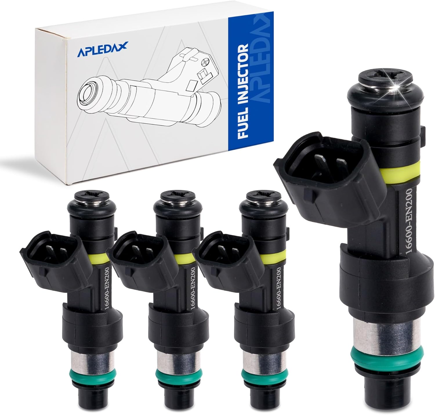 Fuel Injectors For/Nissan Sentra 2.0L 2007-2012, Versa 1.8L 2007-2012, Cube 1.8L 2009-2014, NV200 2.0L 2013 2014 2015 2016 2017, 16600-EN200, FBY2850, FJ1056