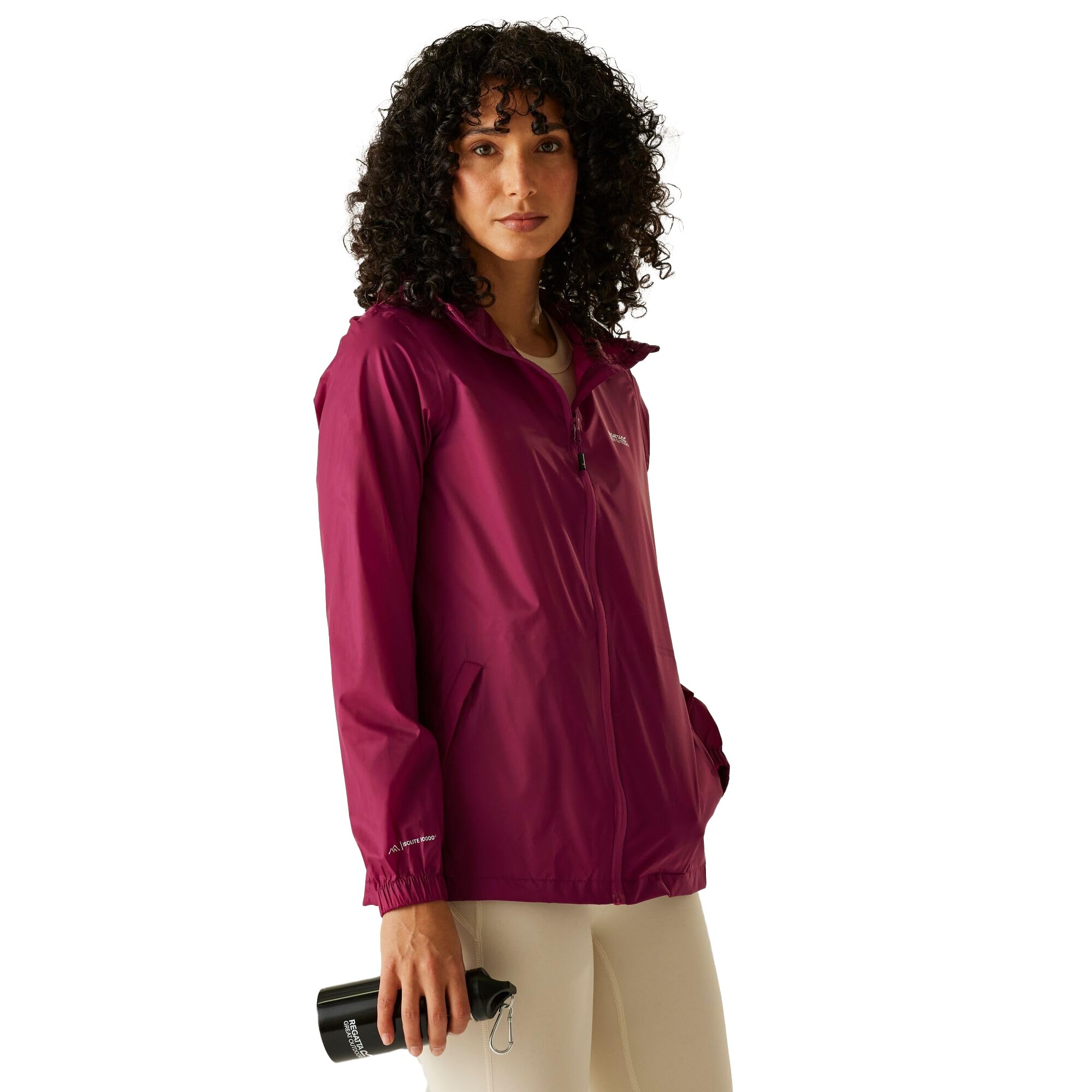 Regatta Womens Pack-It III Jacket Waterproof Pack Away Hiking Walking Coat 28 Black