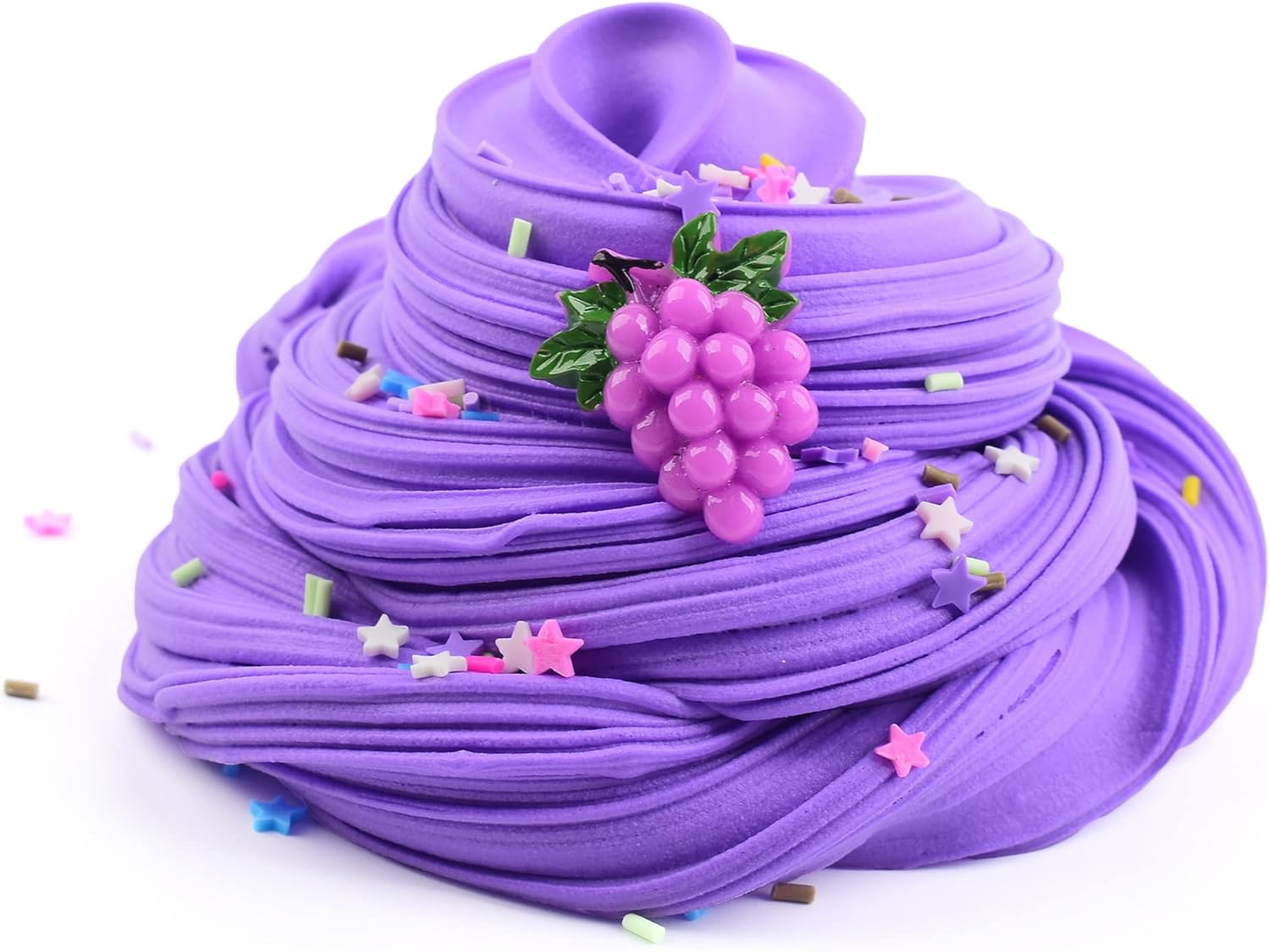 Purple Grapes Butter Slime, Stress Relief Scented Slime Toy for Girls Boys, Non-Sticky, Party Favors, Prize, School Education, Birthday Gifts(7oz 200ML)