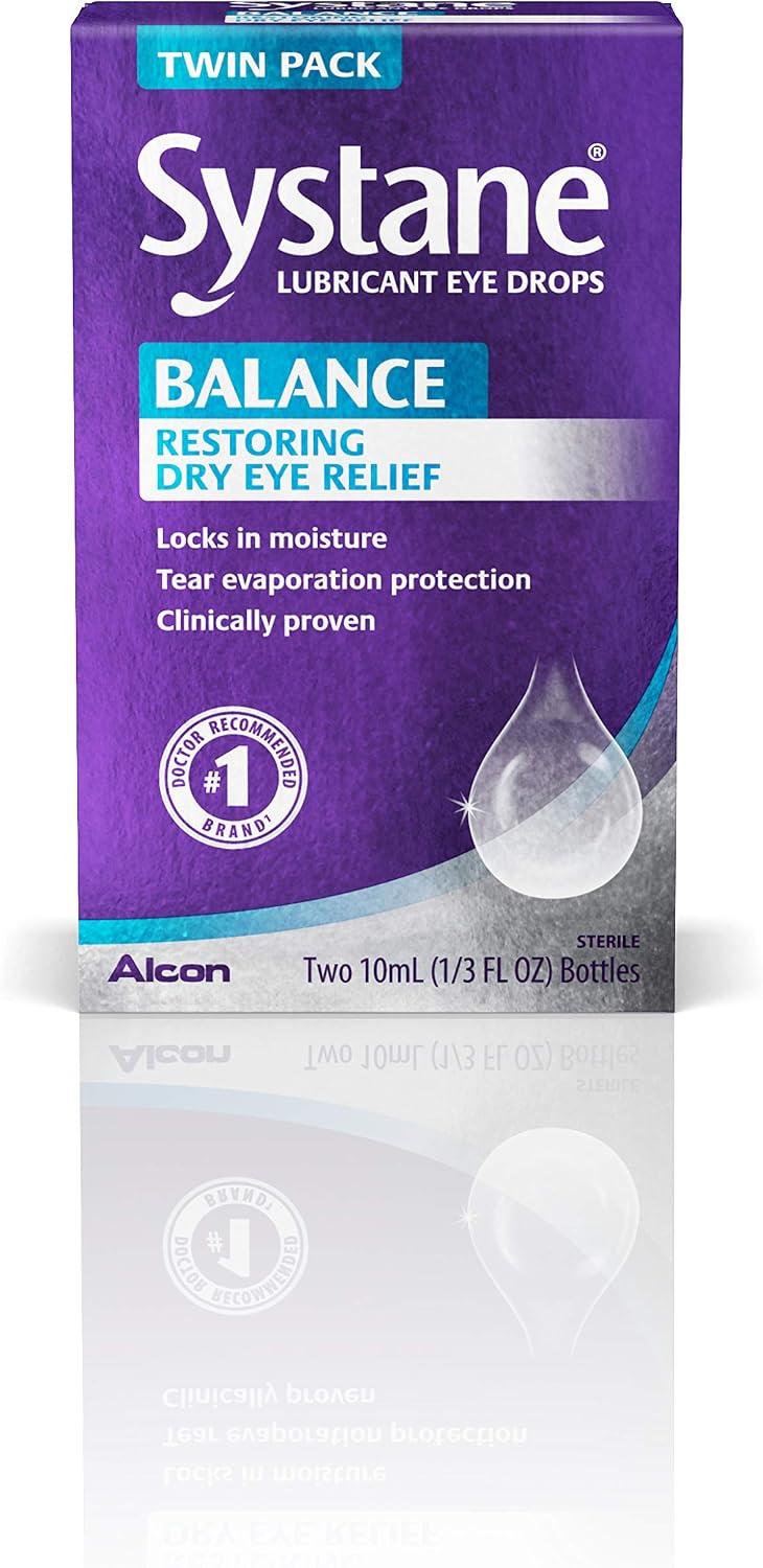 Systane Balance Lubricant Eye Drops, Twin Pack, 10-mL Each
