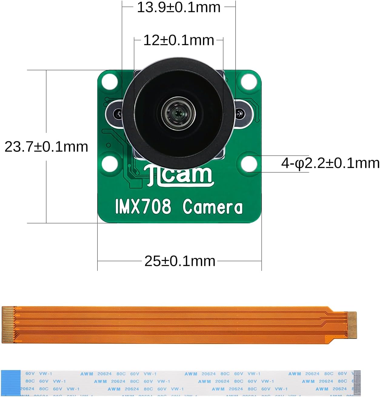 SainSmart for Raspberry Pi Camera Module 3, 12MP IMX708, 152° (D) Ultra Wide FOV, PD Autofocus, HDR, RAW10, Compatible with Pi 5, Pi 4B, Pi Zero