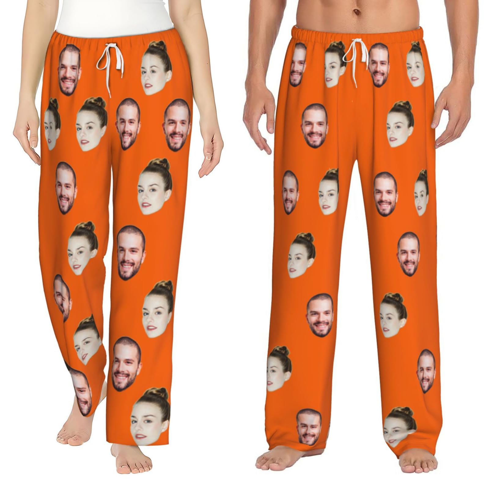 GZYZXP Custom Pyjama Pants with Face Photo, Personalized Casual Pj Bottoms, Photo Pyjama Bottoms, with Photo Face Personalised Photo PJs, Custom Pajama Sleepwear Bottoms with Pockets