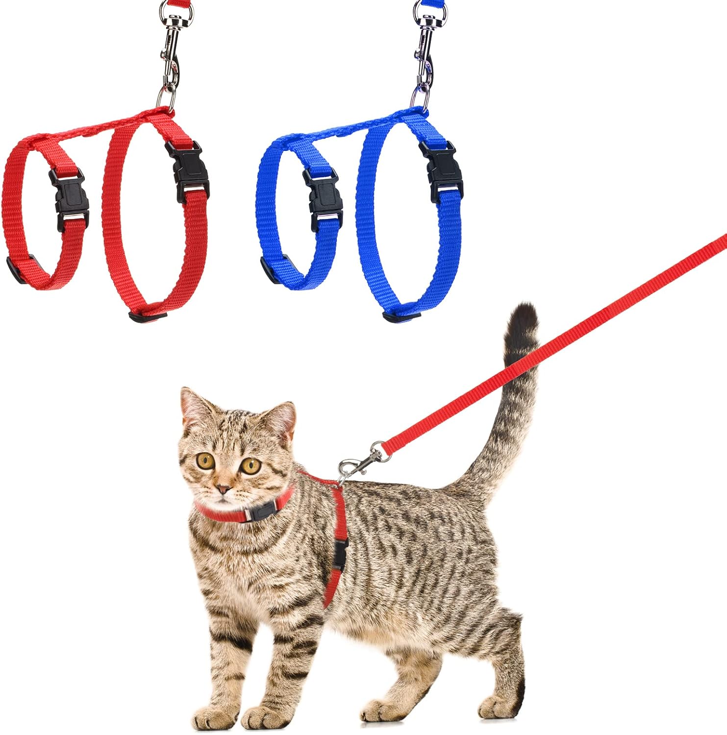 Pet Supplies Cat Harness and Leash Set Pack of 2 Escape Proof