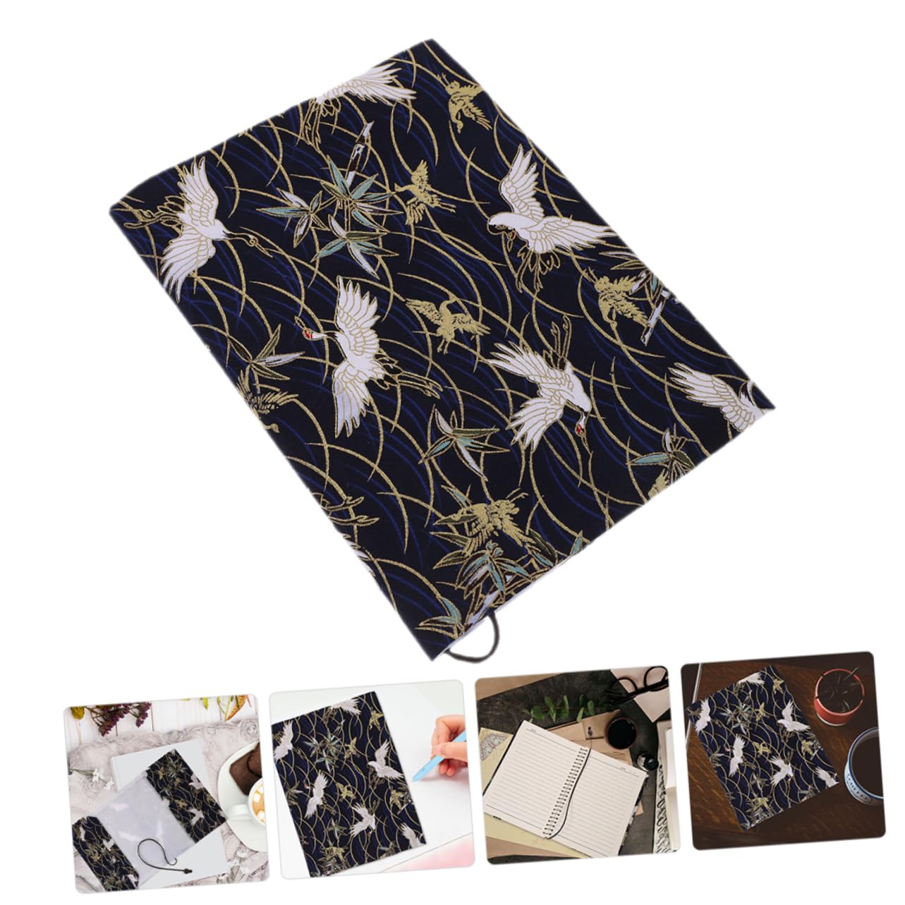 Lurrose 5 Pièces couverture de livre de protège livre housse livre couverture de livre décorative pochette de protection de livre scrapbooking décor rétro livre protecteur en tissu