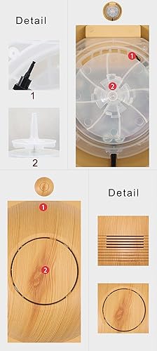 Miniatura 7 de Purificador de aire a base de agua Revitalizador Eliminador de olores Humidificador Aromaterapia Limpiador de aire (miel)