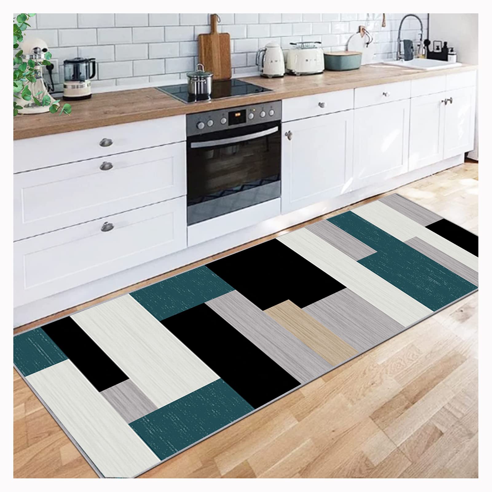 Alfombra de cocina moderna lavable que soluciona los resbalones 1
