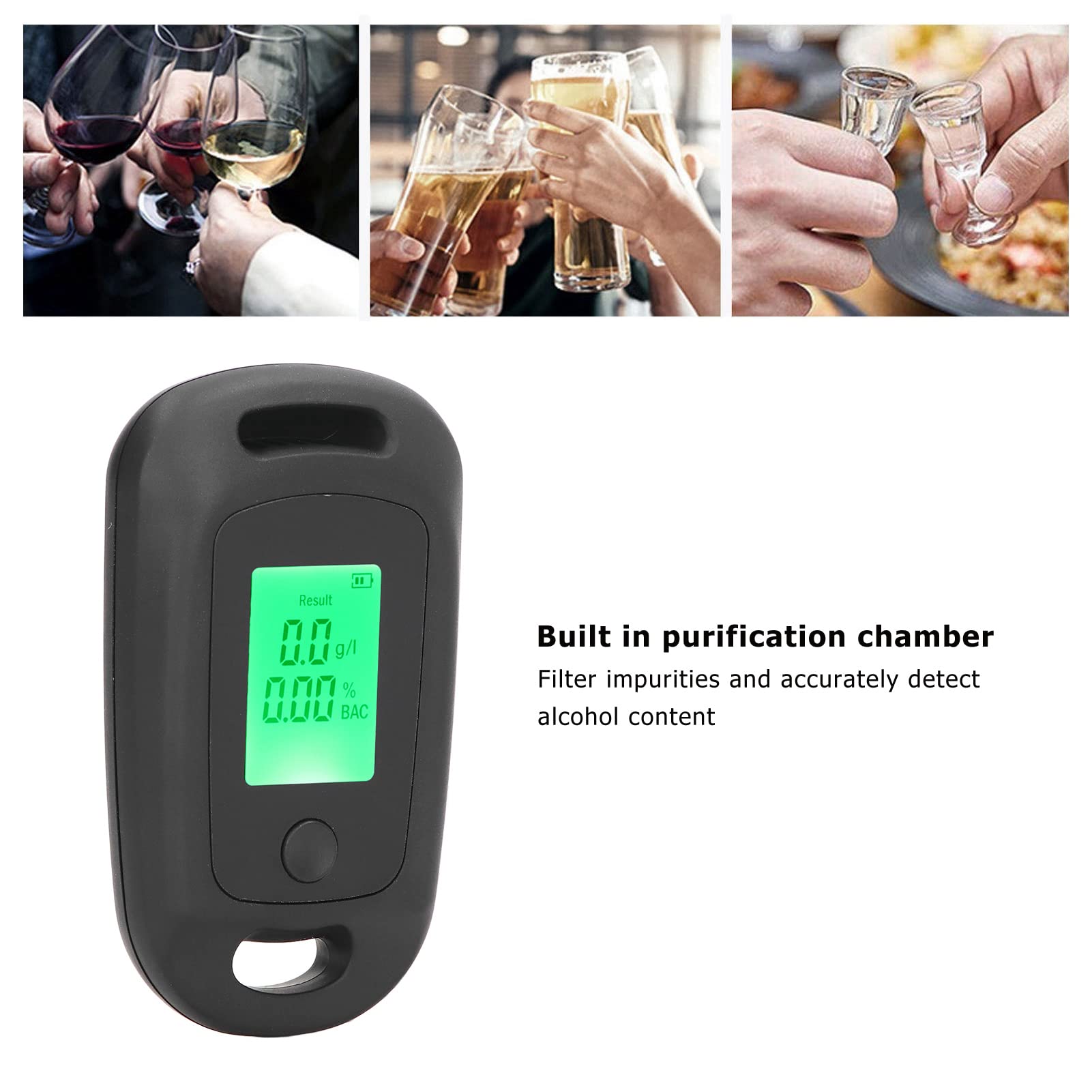 Ethylotest Electronique, Alcootest Electronique, Esteur D'alcool Professionnel Avec 5 Embouts