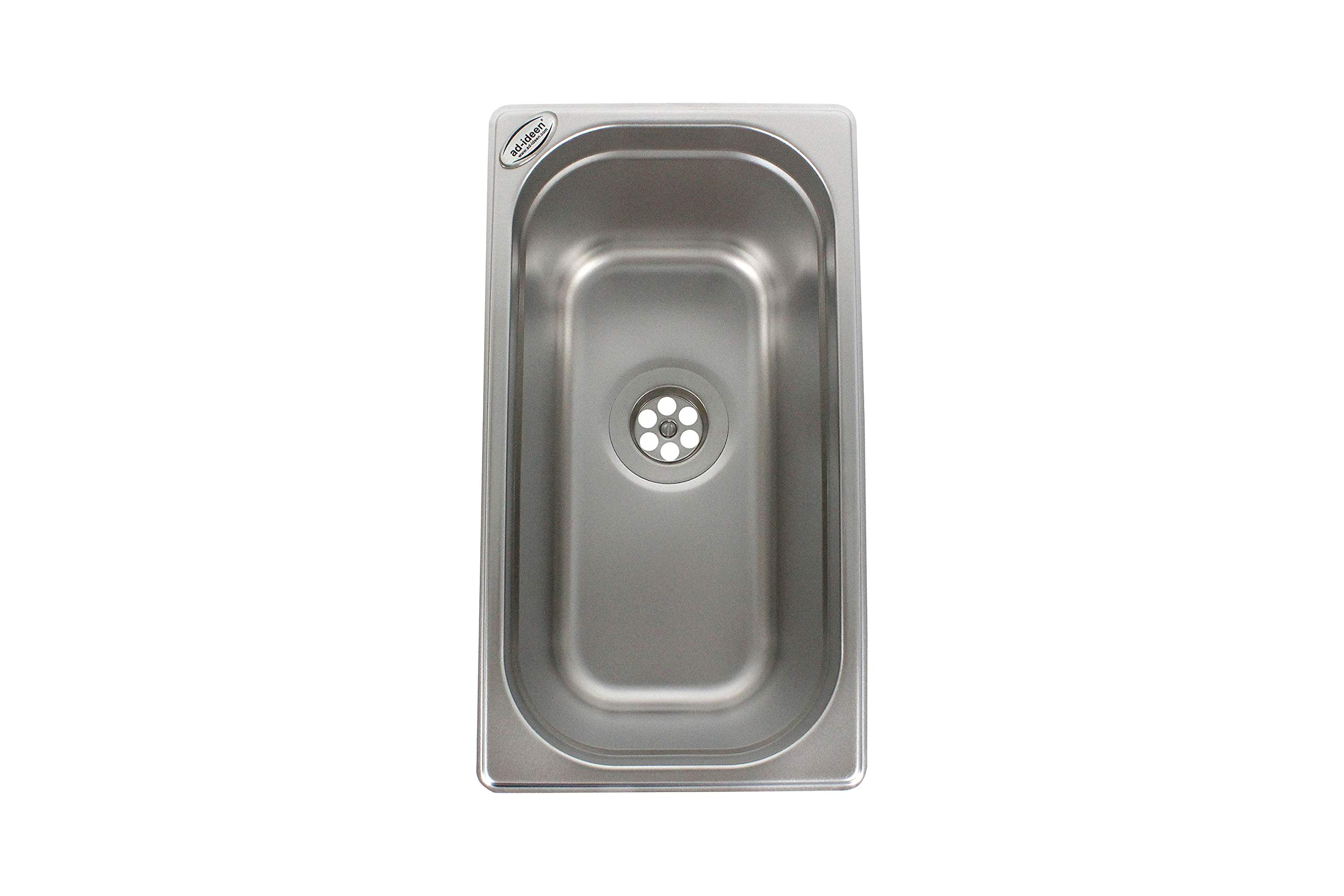 In acciaio inox lavabile in lavastoviglie e da campeggio bacino lavabo + scarico 3,81 cm 325 x 176 x 150 mm (AD-in lingua tedesca)
