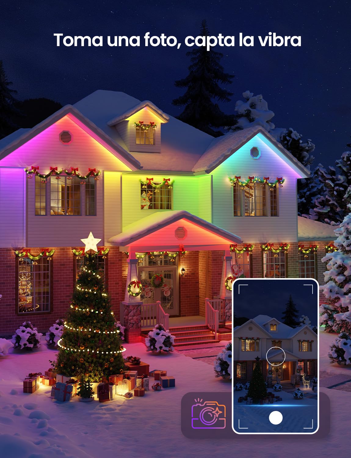 Lepro SW1 AI Tira LED 5M, Luces LED WiFi Exterior, RGB+CCT Control de App, Control Segmentado Inteligente, Music Sync, Funciona con Alexa y Google Assistant, Diseñador de Iluminación AI Personalizado