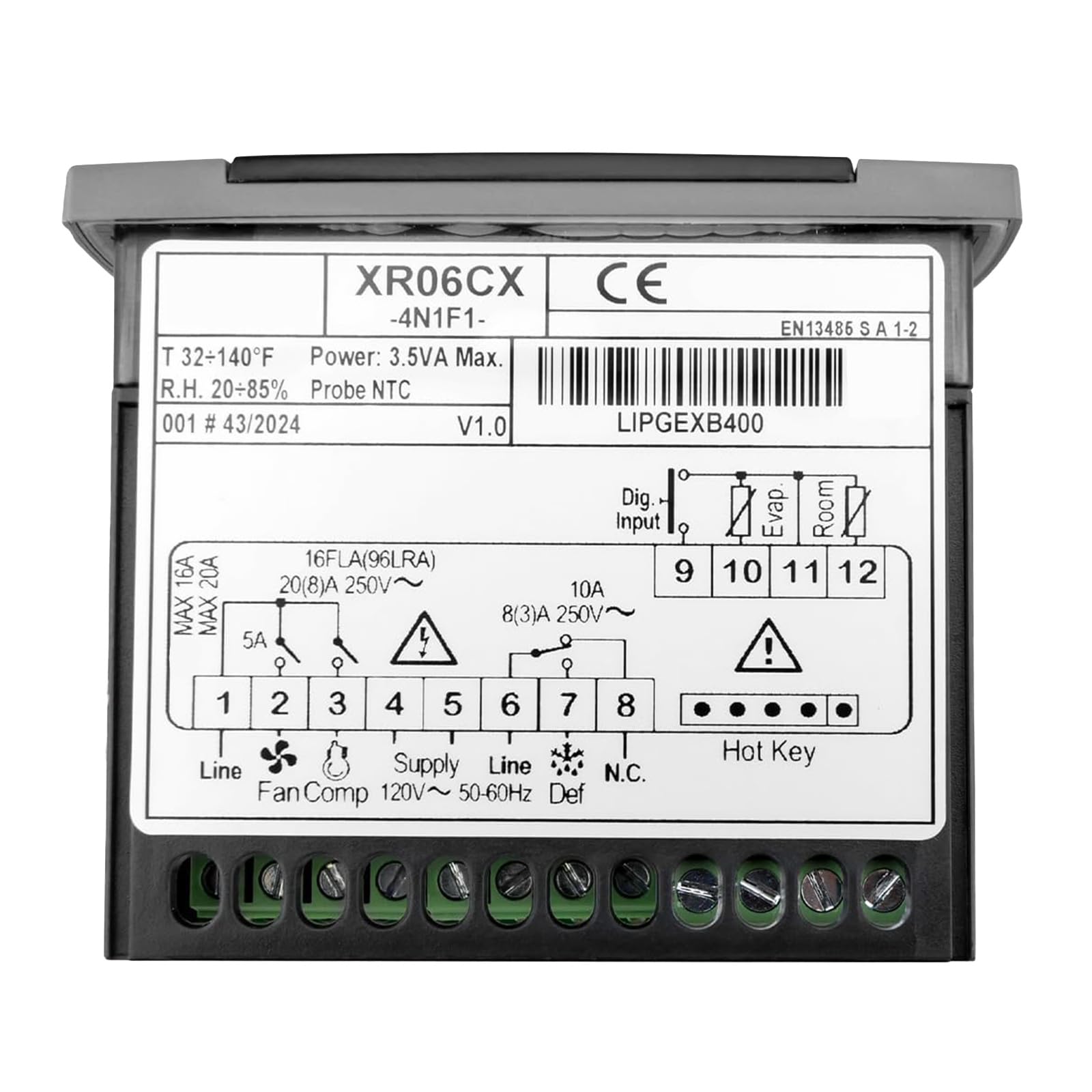 Buxuaaaa Temperature Control Unit with Double Probes for Tiny Freezers Compact Refrigeration Systems Advanced Sensors Technology Housing Temperature Controller