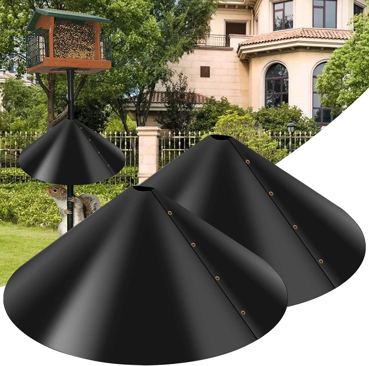 2Pcs Squirrel Baffle Set, 18inch Around Squirrel Guard Baffle, Squirrel Baffle Wrap