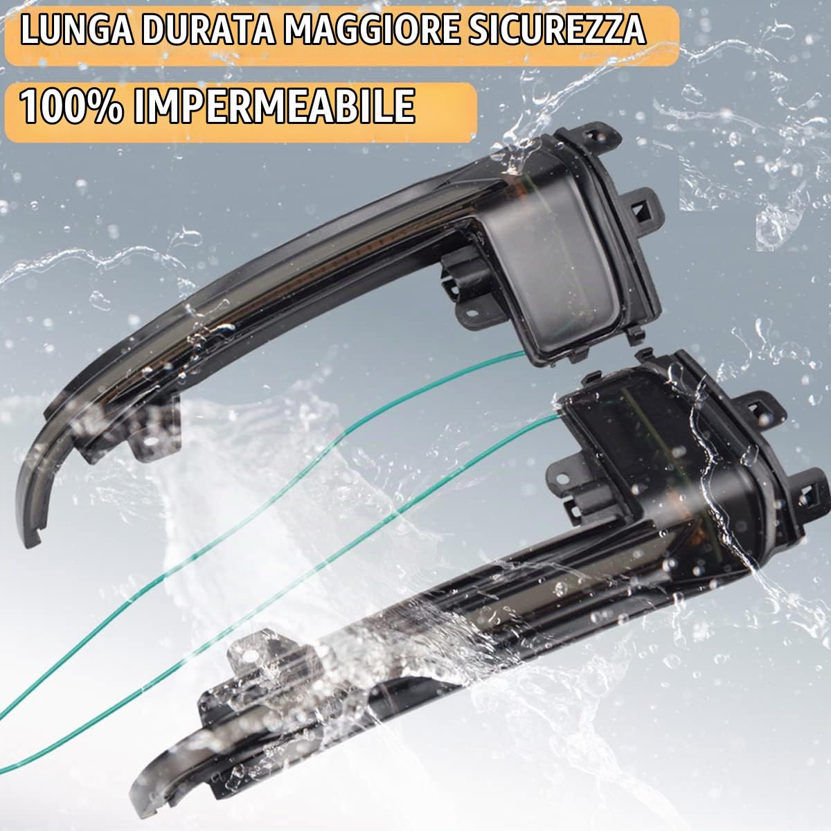 Indicatore di direzione dinamico Specchietto retrovisore Lente fumé Indicatore di direzione LED Indicatore di direzione Singal Compatibile con Audi A3 8P A4 A5 B8 Q3 A6 S6 SQ3 A8 D3 8K