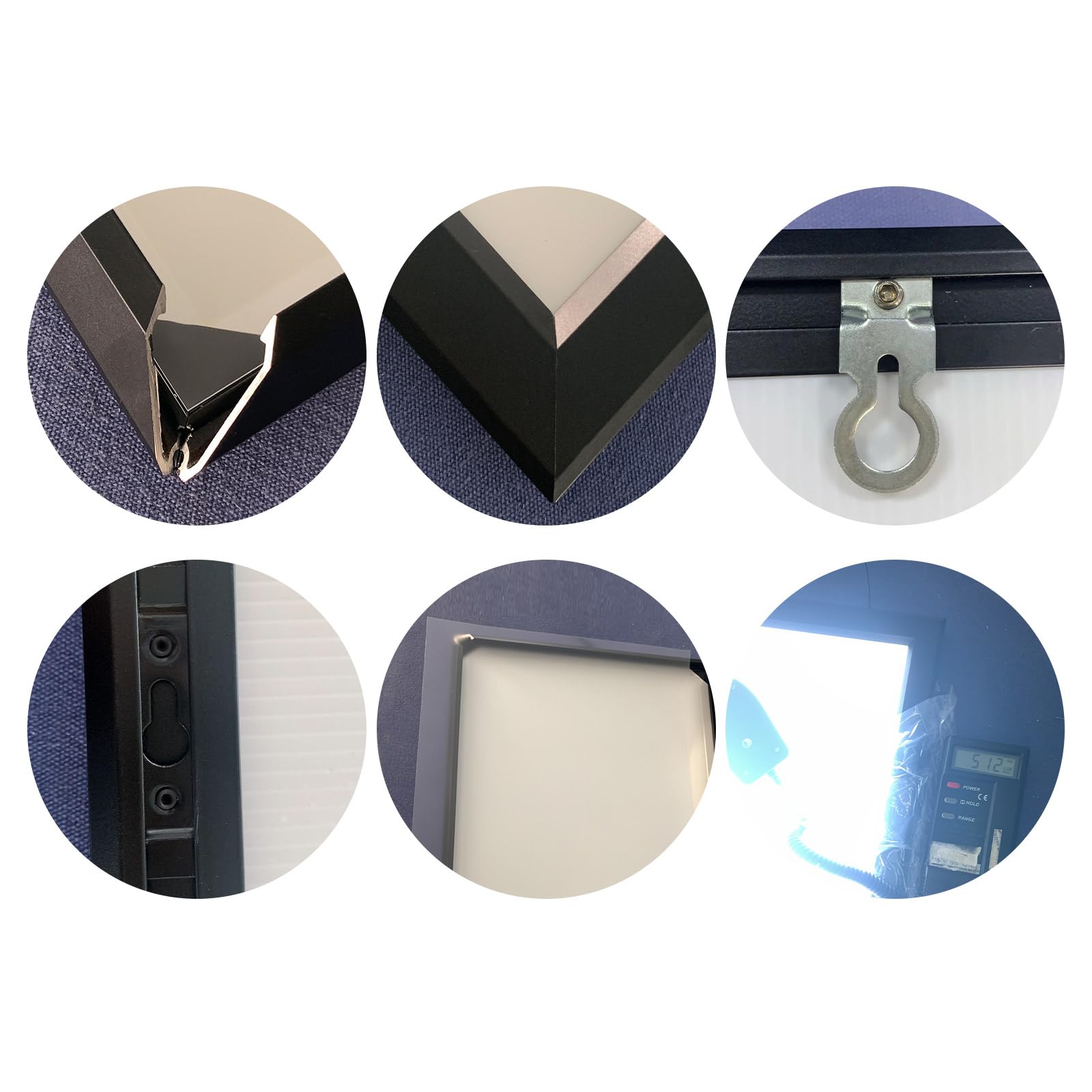 16x24 Inch Poster Frame, Plexiglass, Set Of 2, Black Snap Frames, Front-loading Frame, Coating Aluminum Profile, Display Horizontally & Vertically