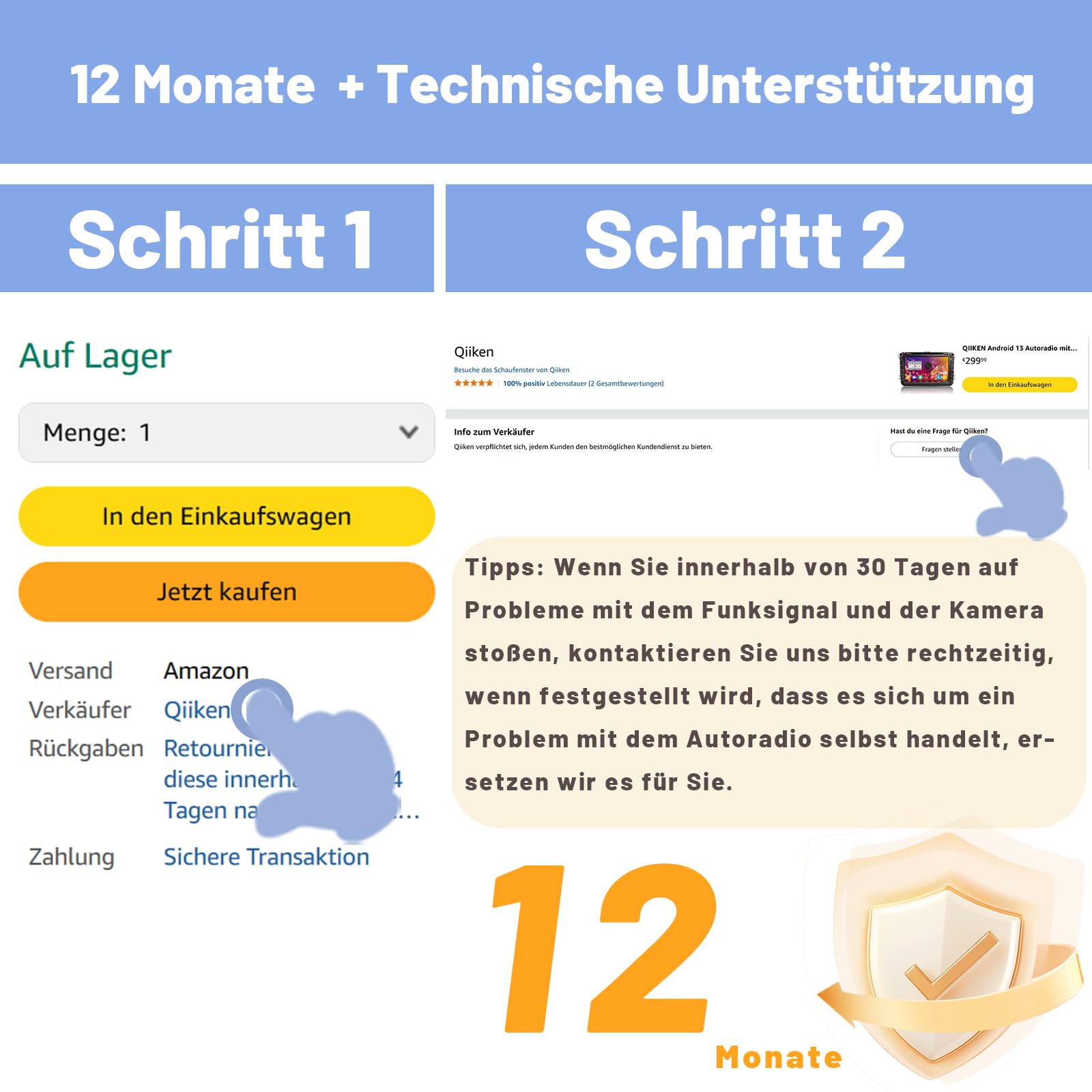 4G+64G 8" Android 15 Autoradio mit Navi für VW T5 Golf 5 6 Polo Sharan Seat Passat Tiguän, Doppel din Radio IPS Bildschirm Mediareceiver mit CarPlay Android Auto Bluetooth PDC RDS CD Kamera