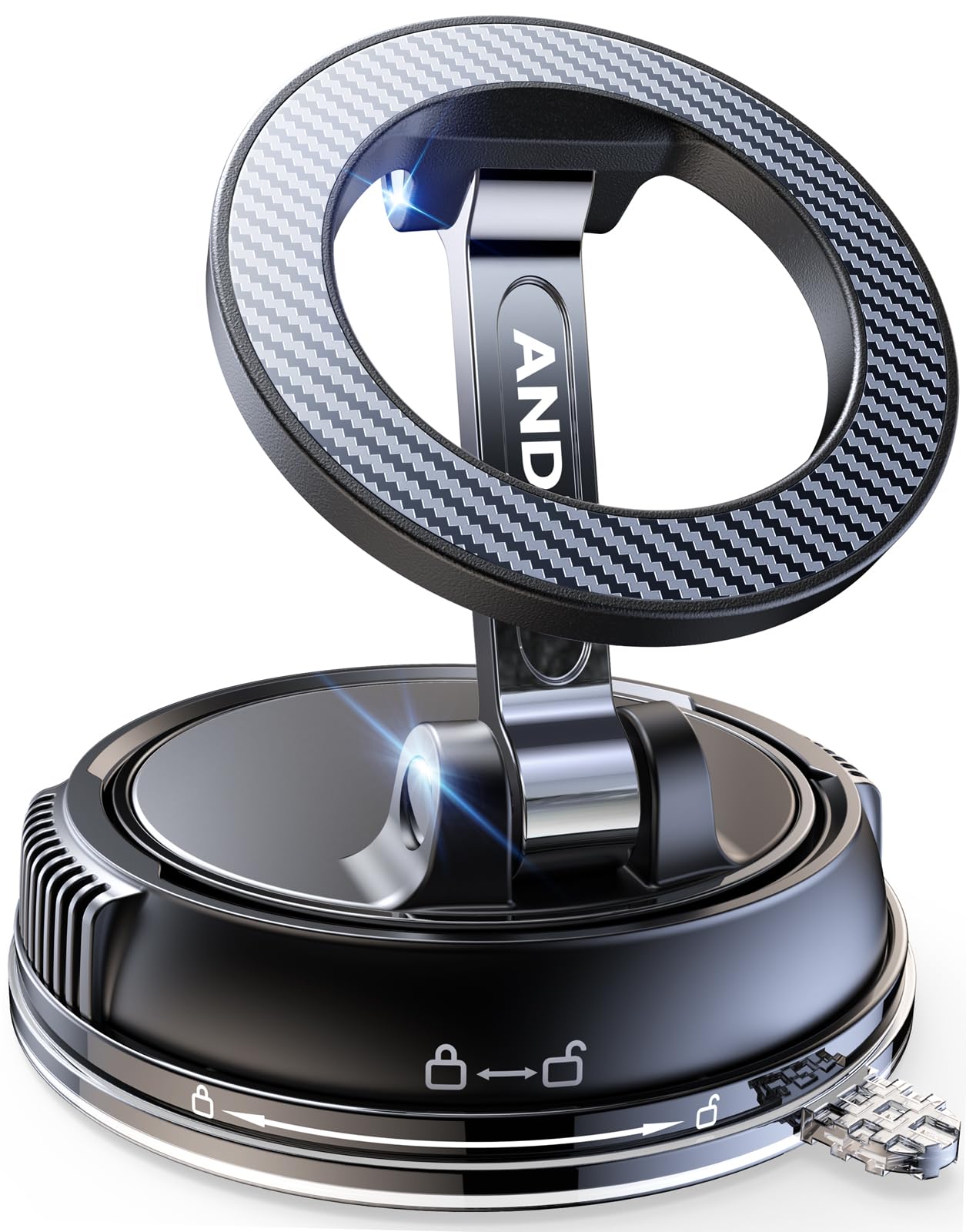 ANDERY Car Phone Holder for Magsafe [78+LBS Strongest Suction & 2400gf Magnetic] 360° Adjustable Car Phone Mount, Phone Holders for Your Car for iPhone All Smartphones Valentine's Day Gift for Him Her